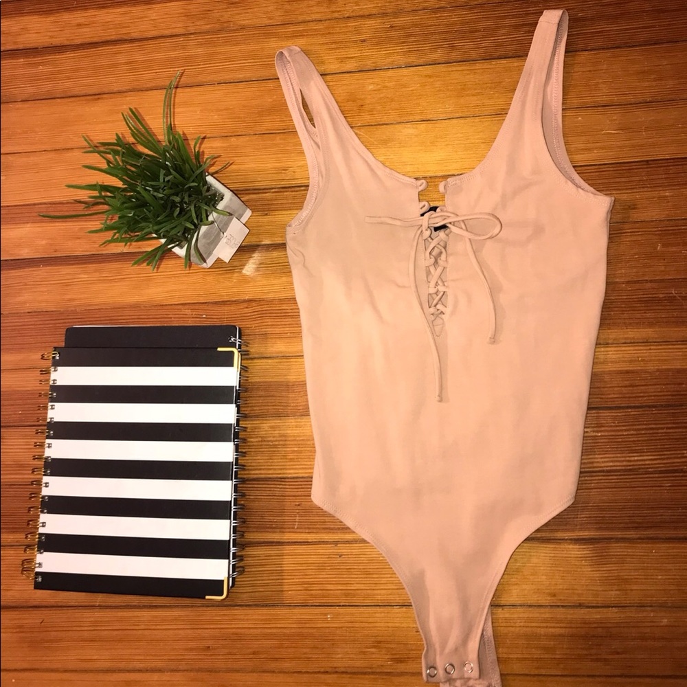 Pastel Pink Bodysuit - By: Topshop